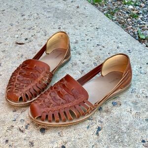 Nisolo Huaraches Sandals, sz 8.5, Brandy